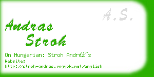 andras stroh business card